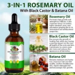 Aliver 3in1 Rosemary Oil with Batana & Black Castor Oil - 60ml - Image 4